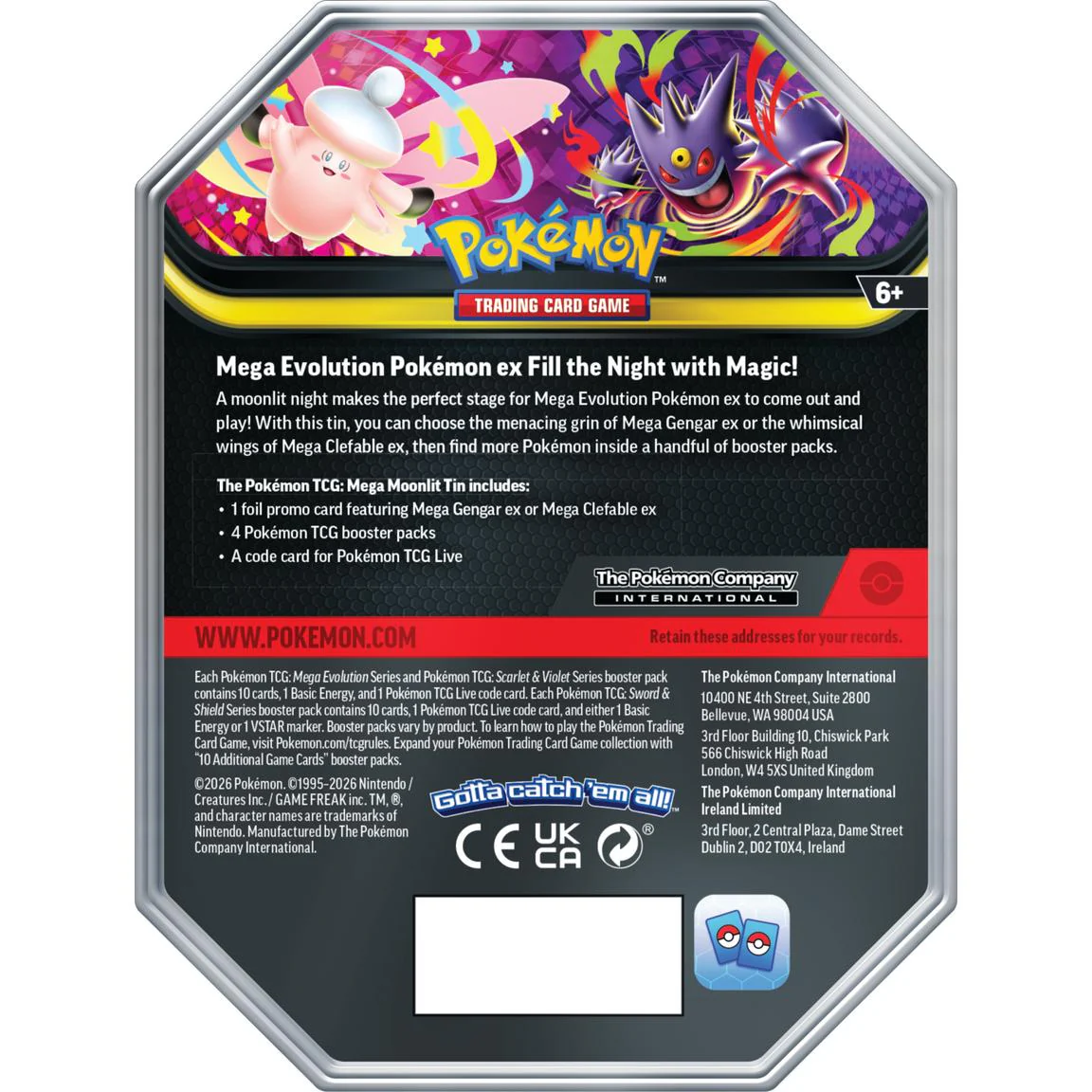 Pokemon: Mega Moonlit Tin (Random)