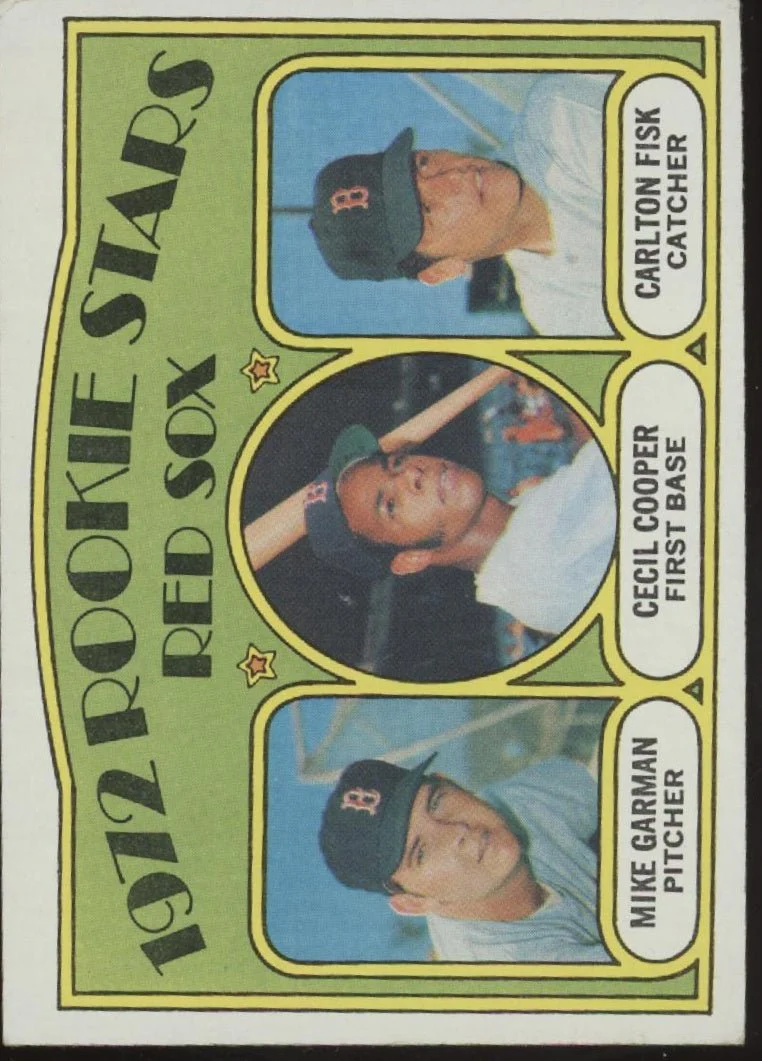Garman / Cooper / Fisk 1972 Topps Boston Red Sox Rookie Stars #79 EX
