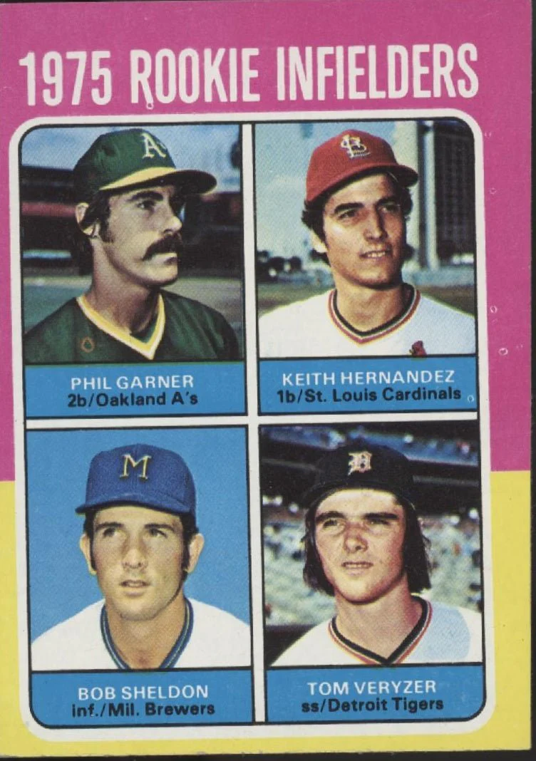 Garner / Hernandez / Sheldon / Veryzer 1975 Topps Rookie Infielders #623 VG