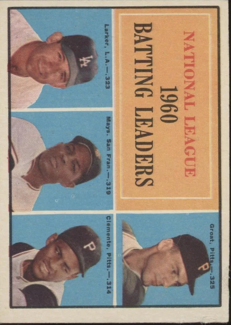 Groat / Larker / Mays / Clemente 1961 Topps Batting Leaders #41 VG-EX