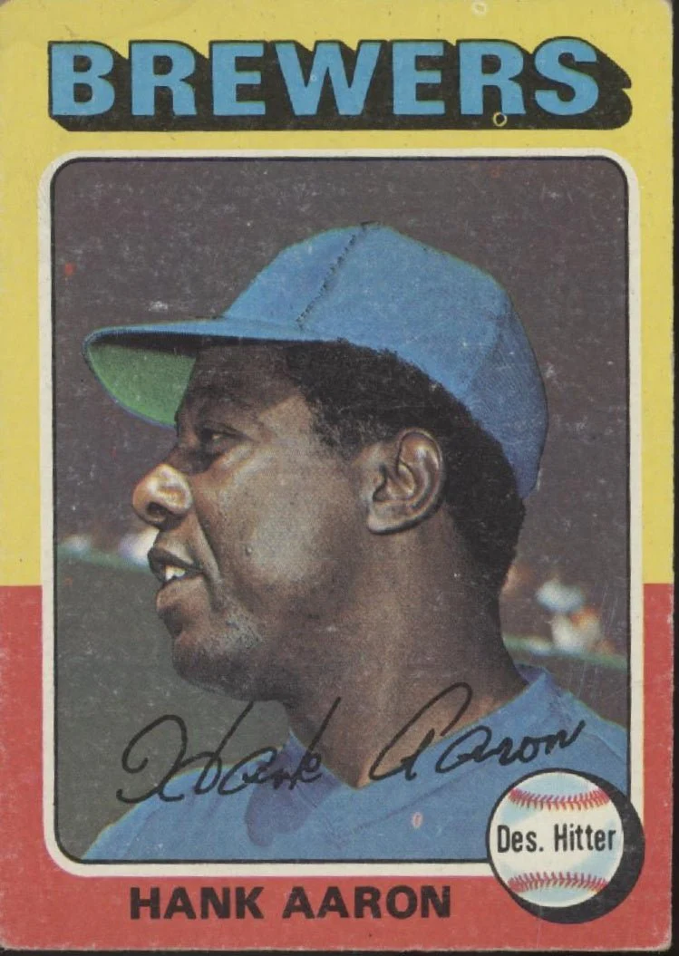Hank Aaron 1975 Topps #660 Milwaukee Brewers VG