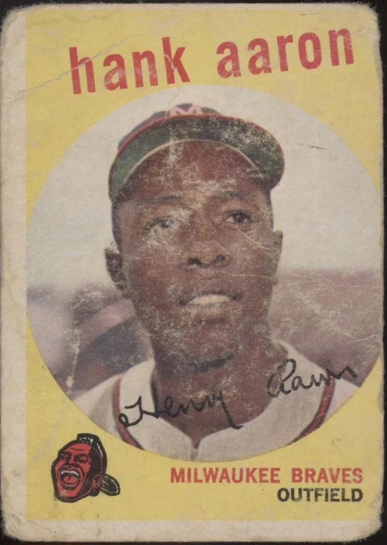 Hank Aaron 1959 Topps #380 Milwaukee Braves PR