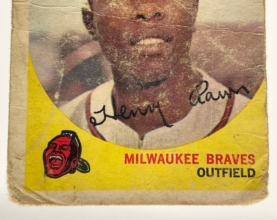 Hank Aaron 1959 Topps #380 Milwaukee Braves PR