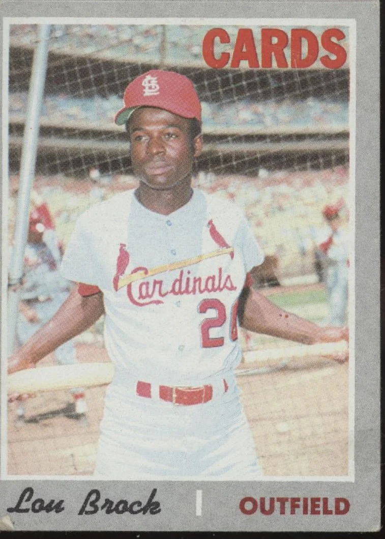 Lou Brock 1970 Topps #330 St. Louis Cardinals VG-EX #1