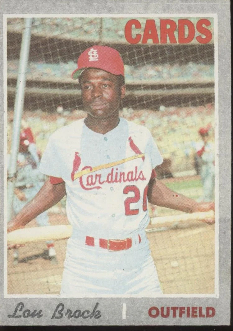 Lou Brock 1970 Topps #330 St. Louis Cardinals VG-EX #2