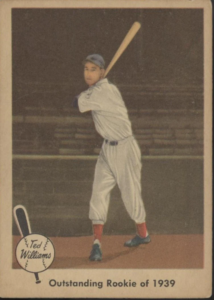 Outstanding Rookie of 1939 1959 Fleer Ted Williams #14 Boston Red Sox EX