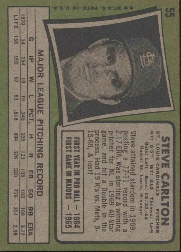 1038-steve-carlton-1971-topps-55-st.-louis-cardinals-vg-ex-3-2.webp Steve Carlton 1971 Topps #55 St. Louis Cardinals VG-EX #3