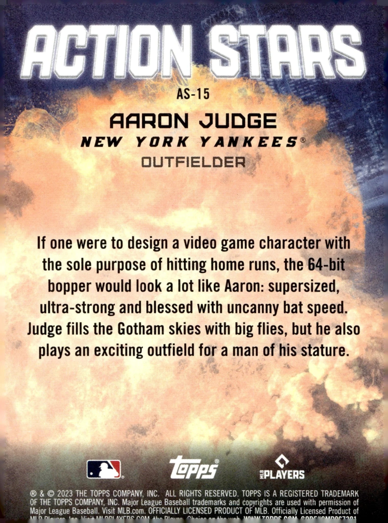 Aaron Judge 2023 Topps Update Series Action Stars #AS-15
