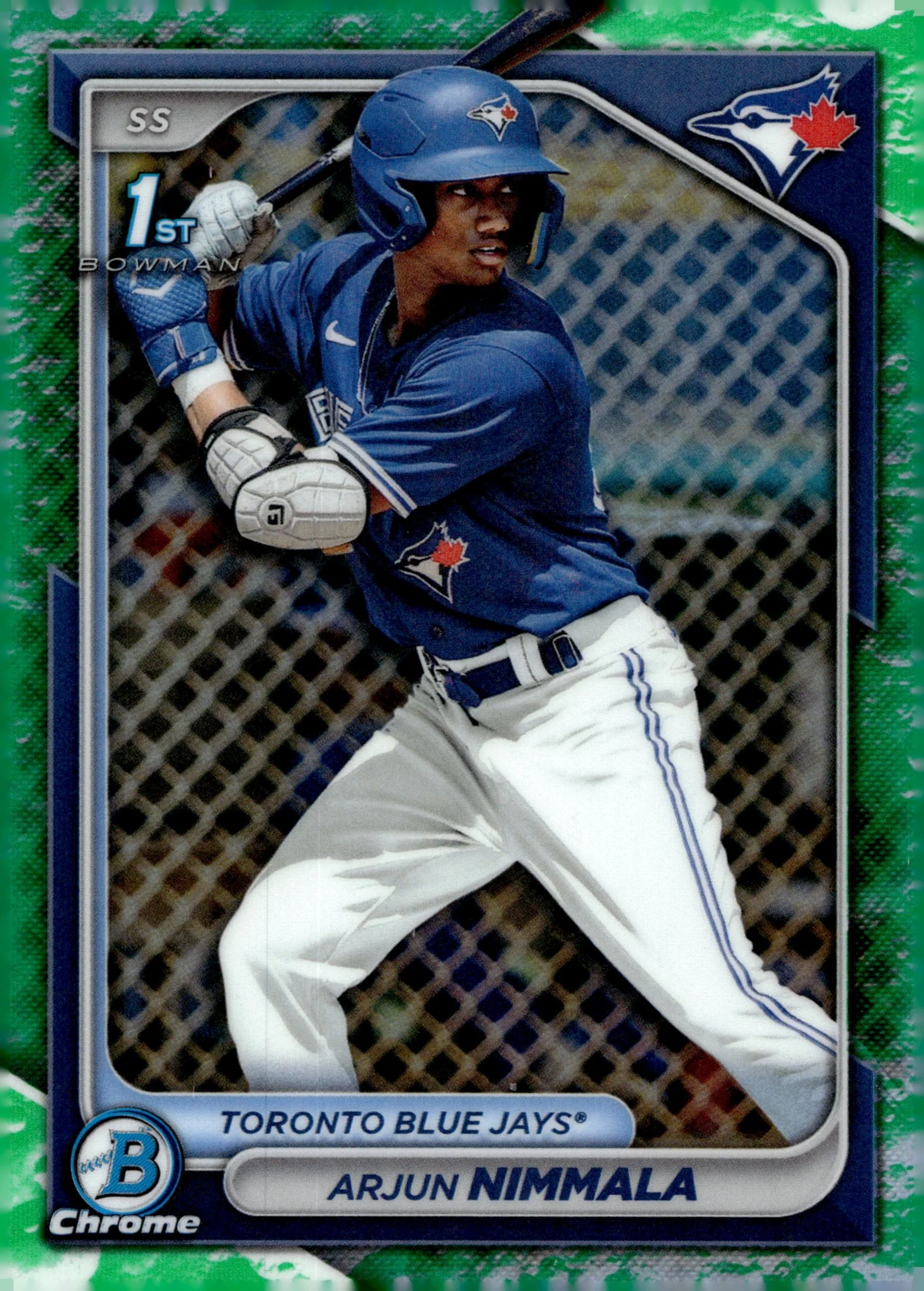 Arjun Nimmala 2024 Bowman Chrome Green Lunar Rock Refractor #BCP-142