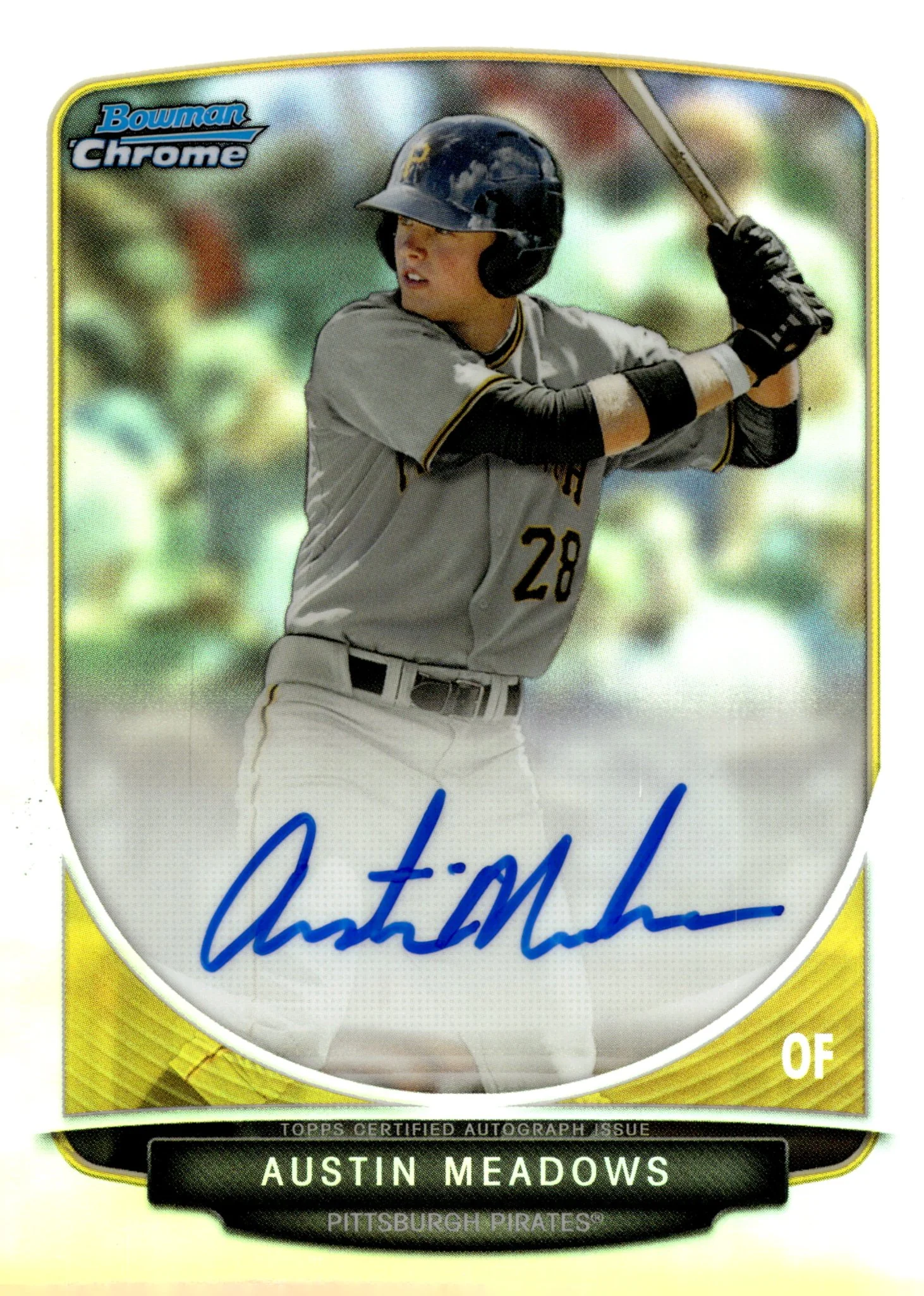 Austin Meadows 2013 Bowman Chrome Refractor Auto #BCA-AM