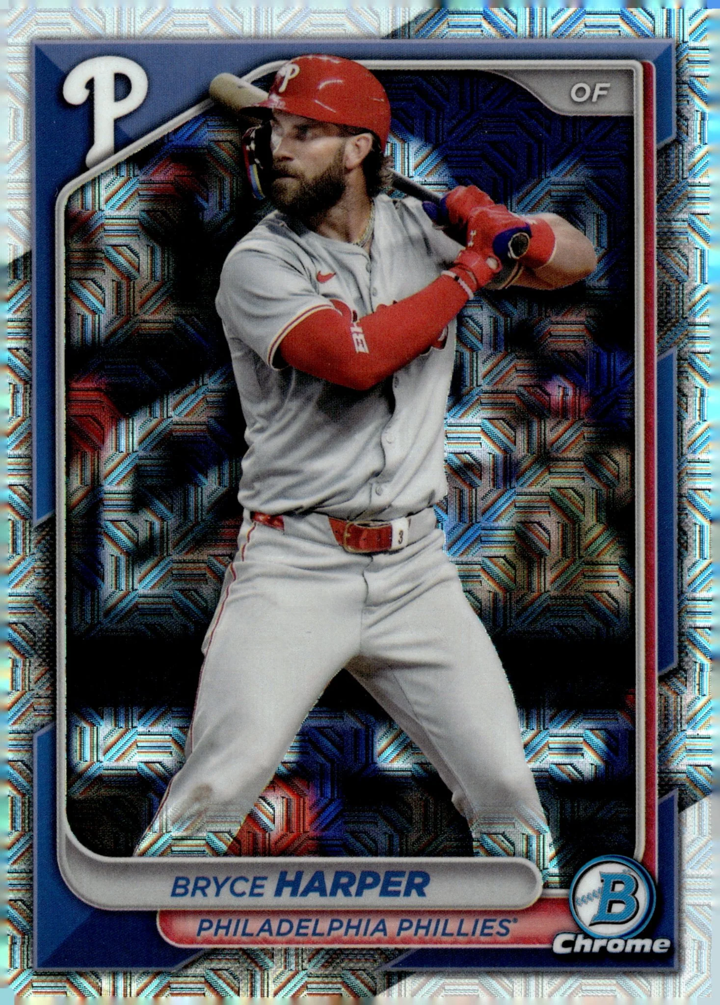 Bryce Harper 2024 Bowman Chrome Mojo Refractor #40 #1