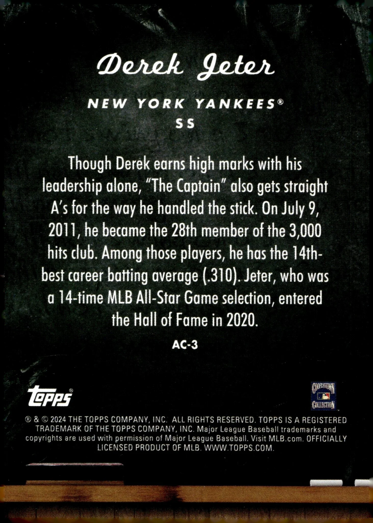 Derek Jeter 2024 Topps Update Series All Class #AC-3
