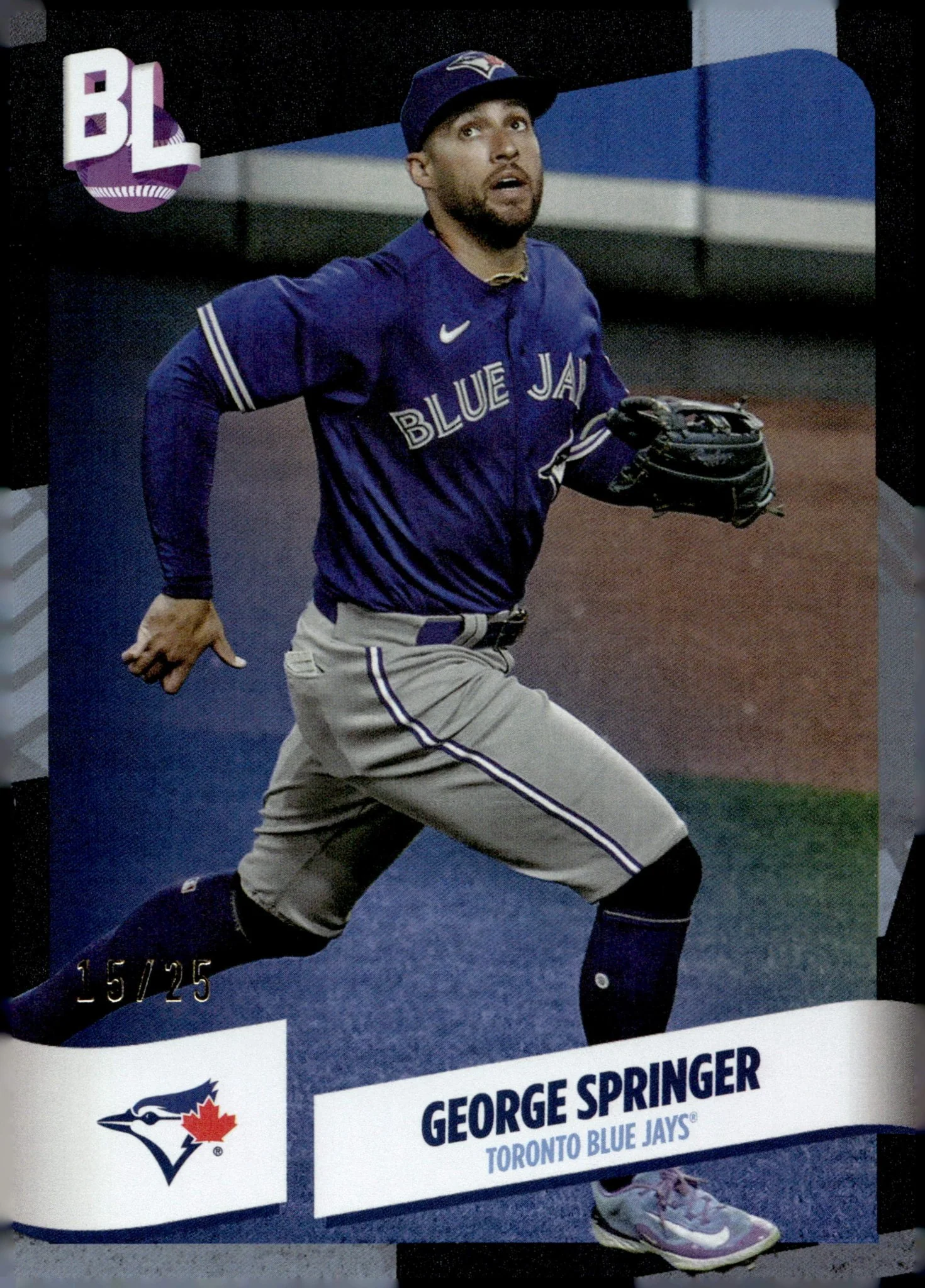 George Springer 2024 Topps Big League Black Foil 15/25 #193