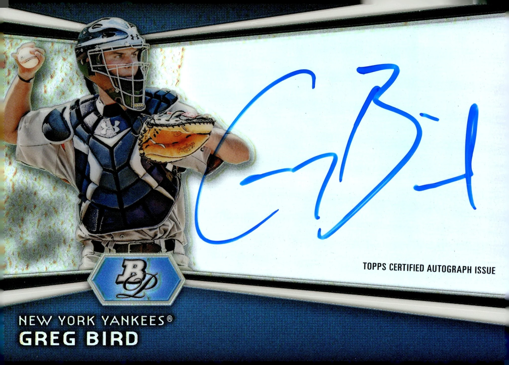 Greg Bird 2012 Bowman Platinum Refractor Auto #AP-GB