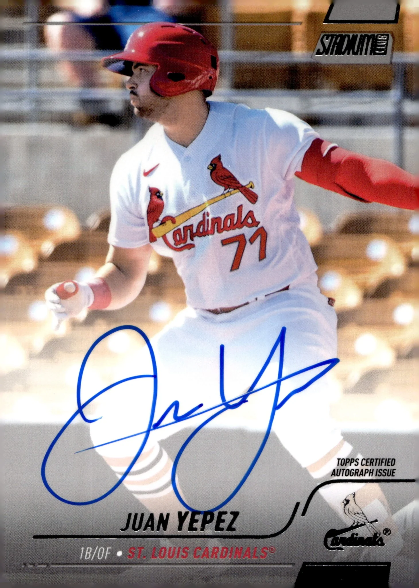 Juan Yepez 2022 Topps Stadium Club RC Auto #SCBA-YEP
