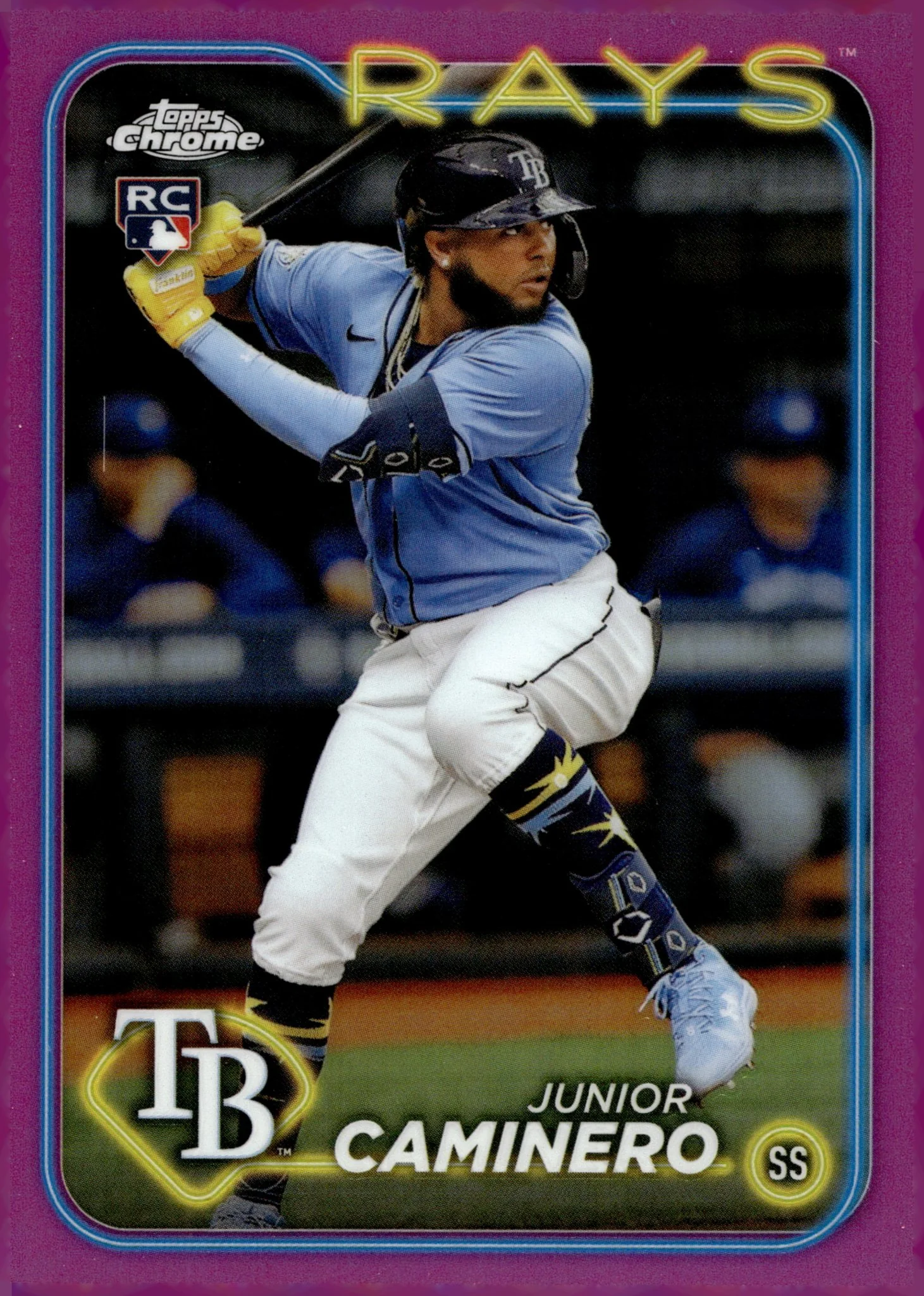 Junior Caminero 2024 Topps Chrome Fuchsia Refractor #213