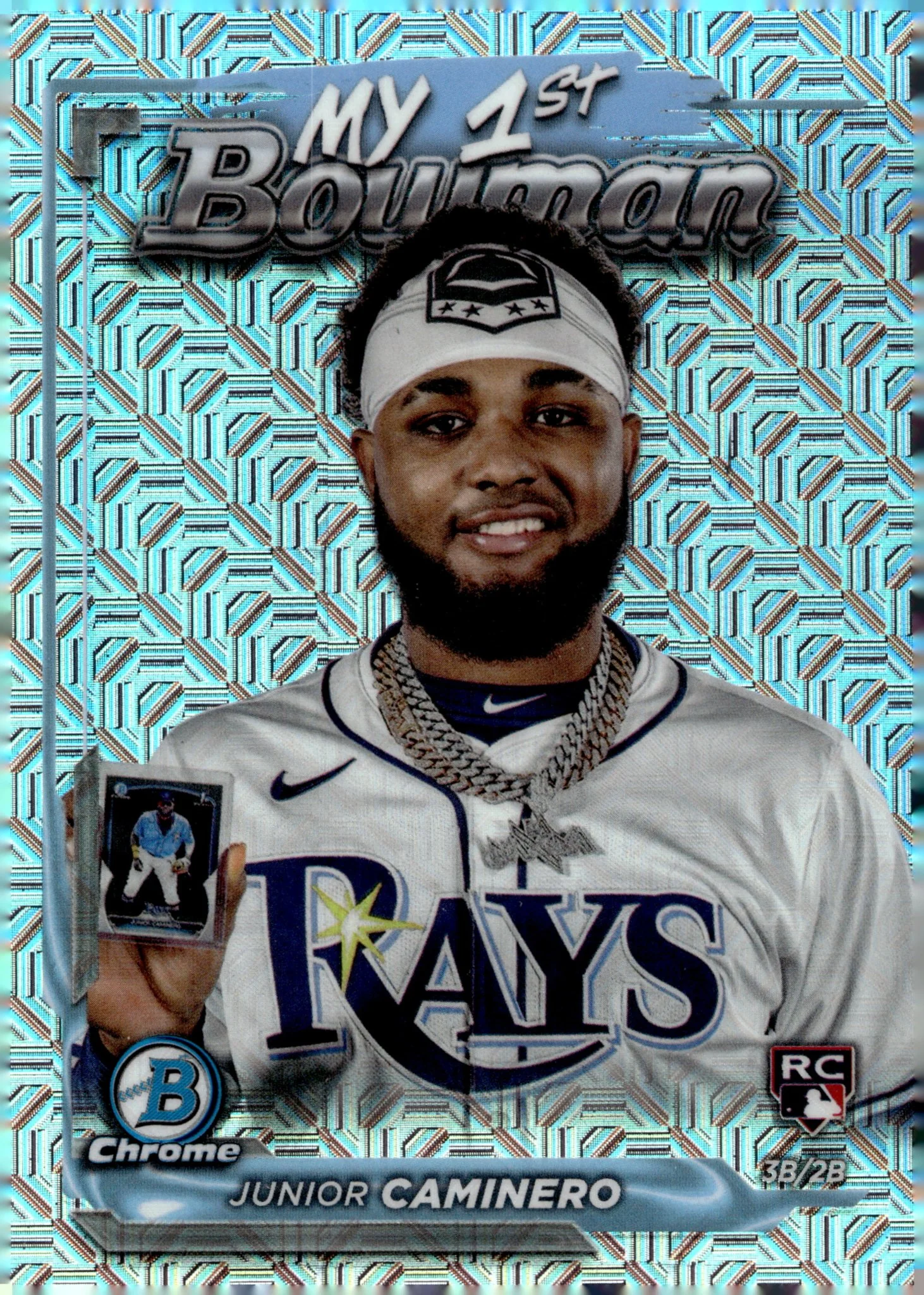 Junior Caminero 2024 Bowman Chrome My 1st Bowman Mojo Refractor RC #M1B-11