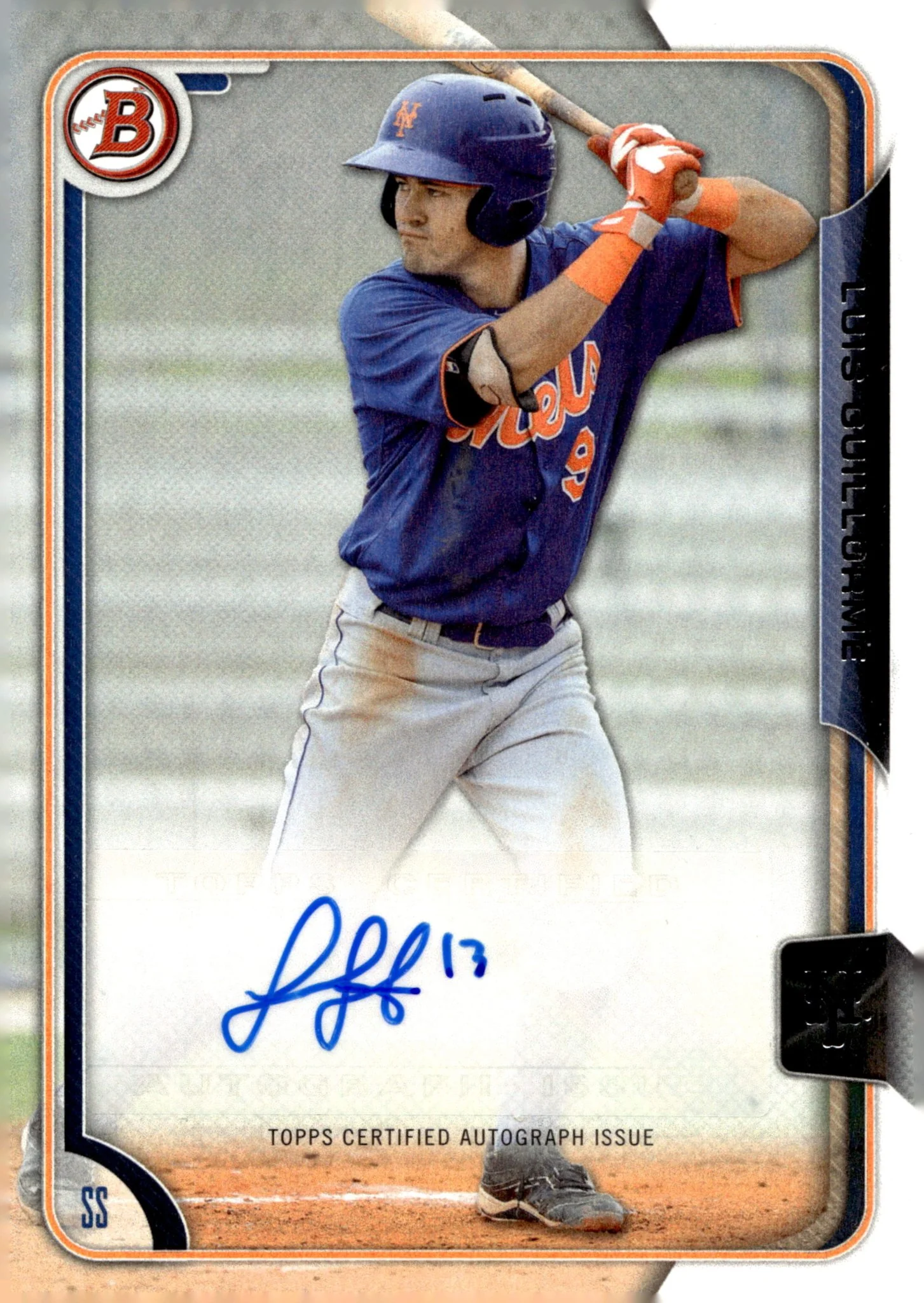 Luis Guillorme 2015 Bowman Auto #PA-LG