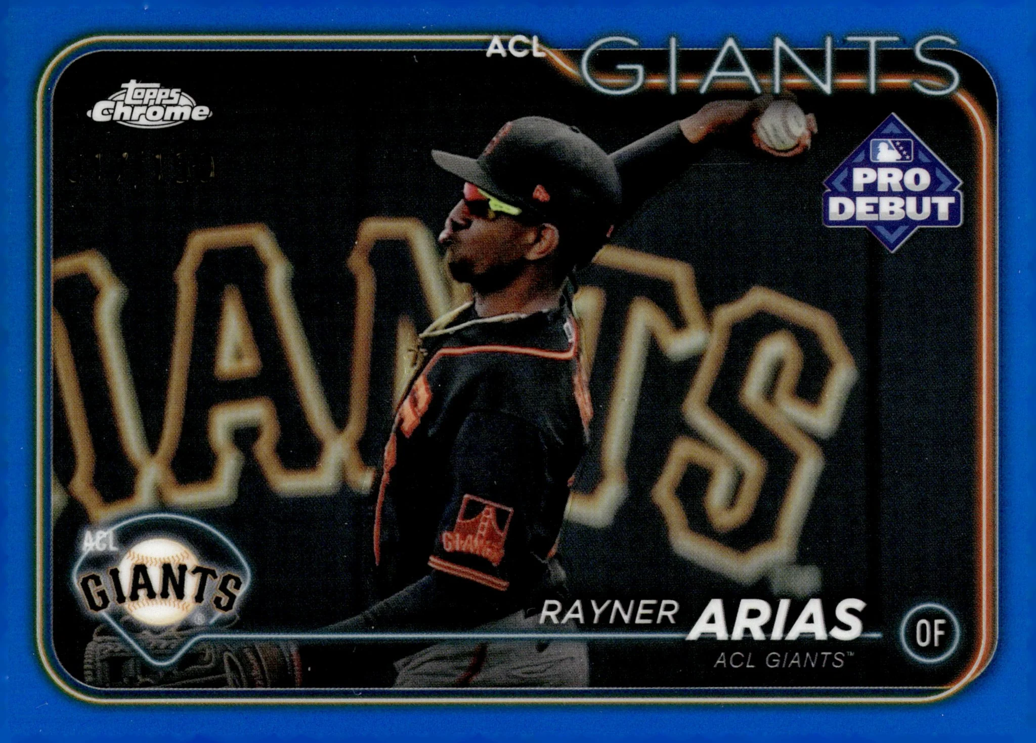 Rayner Arias 2024 Topps Chrome Pro Debut Blue Refractor #PDC-78