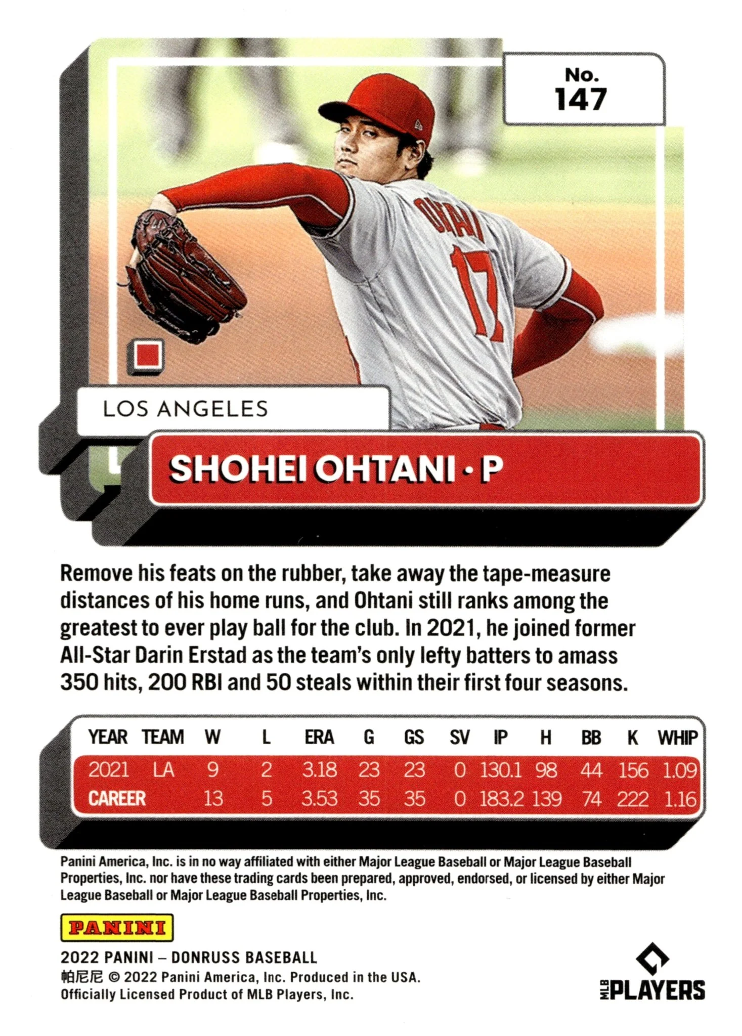 Shohei Ohtani 2022 Panini Donruss Pink Foil #147