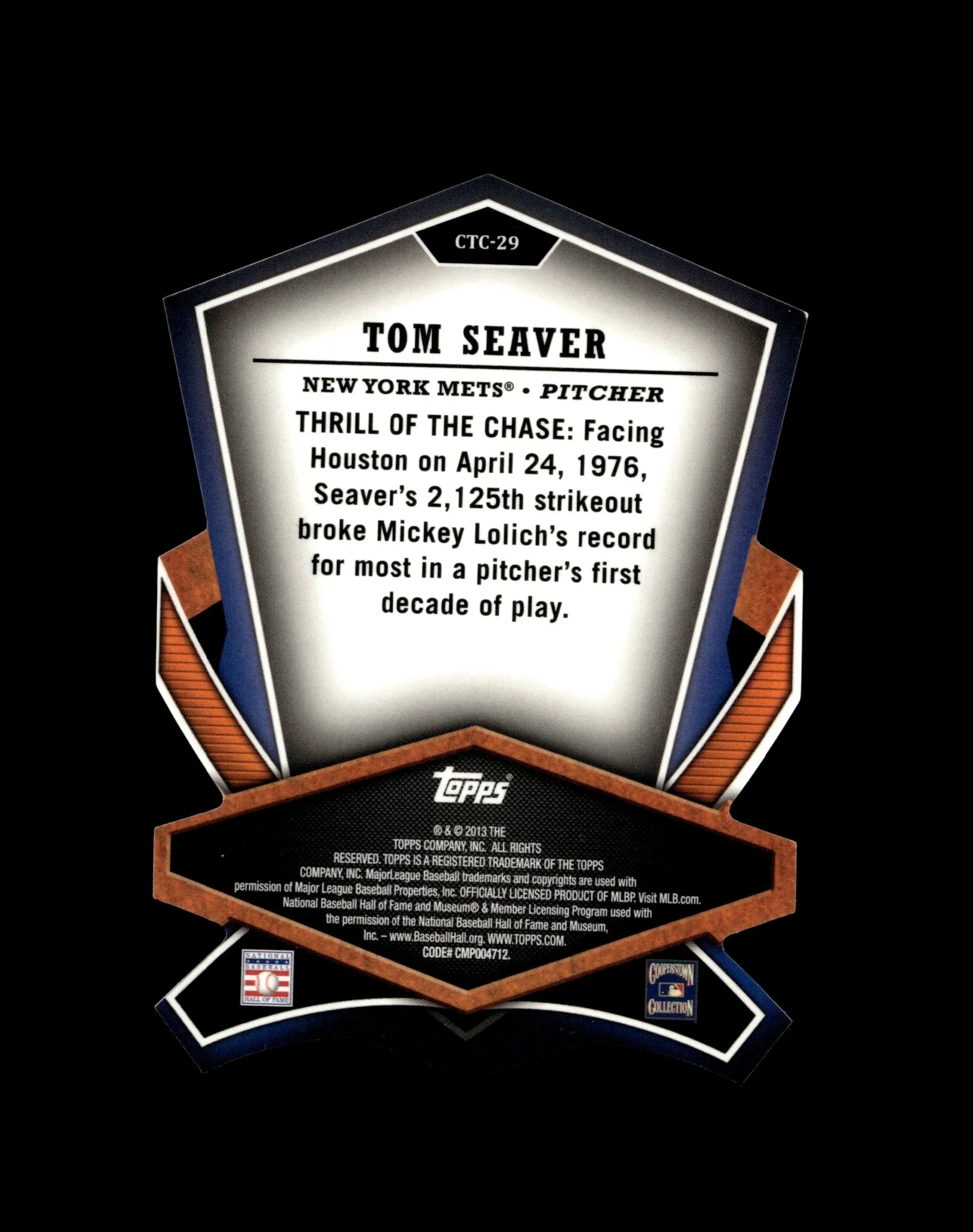 Tom Seaver 2013 Topps Cut to the Chase Die-Cut Refractor #CTC-29