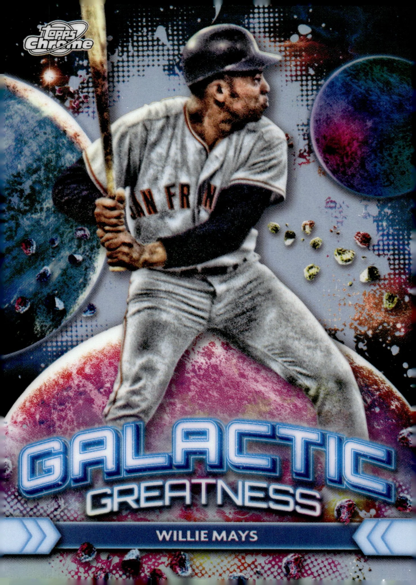 Willie Mays 2024 Topps Chrome Cosmic Galactic Greatness Refractor #GG-1