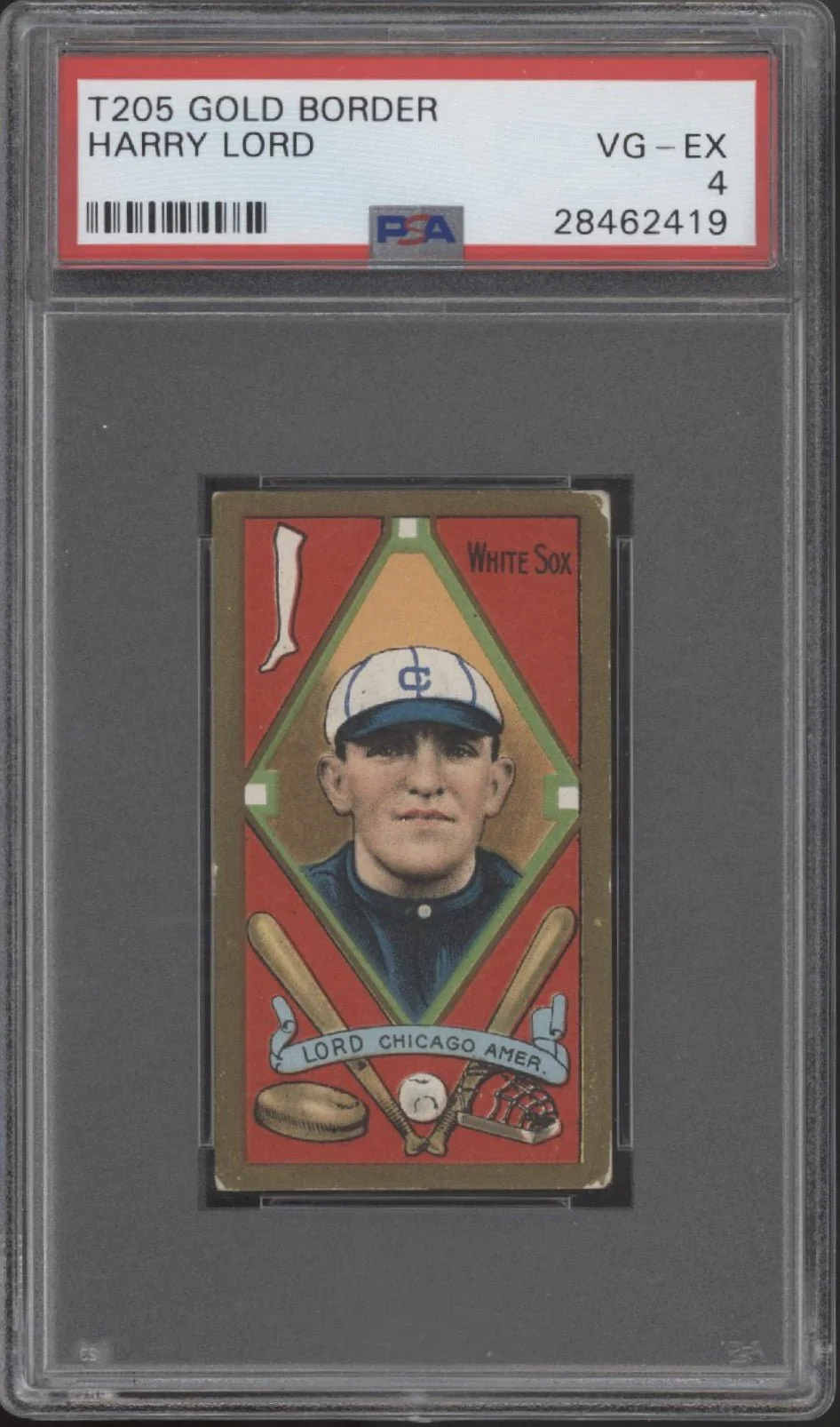 Harry Lord T205 Gold Border PSA 4