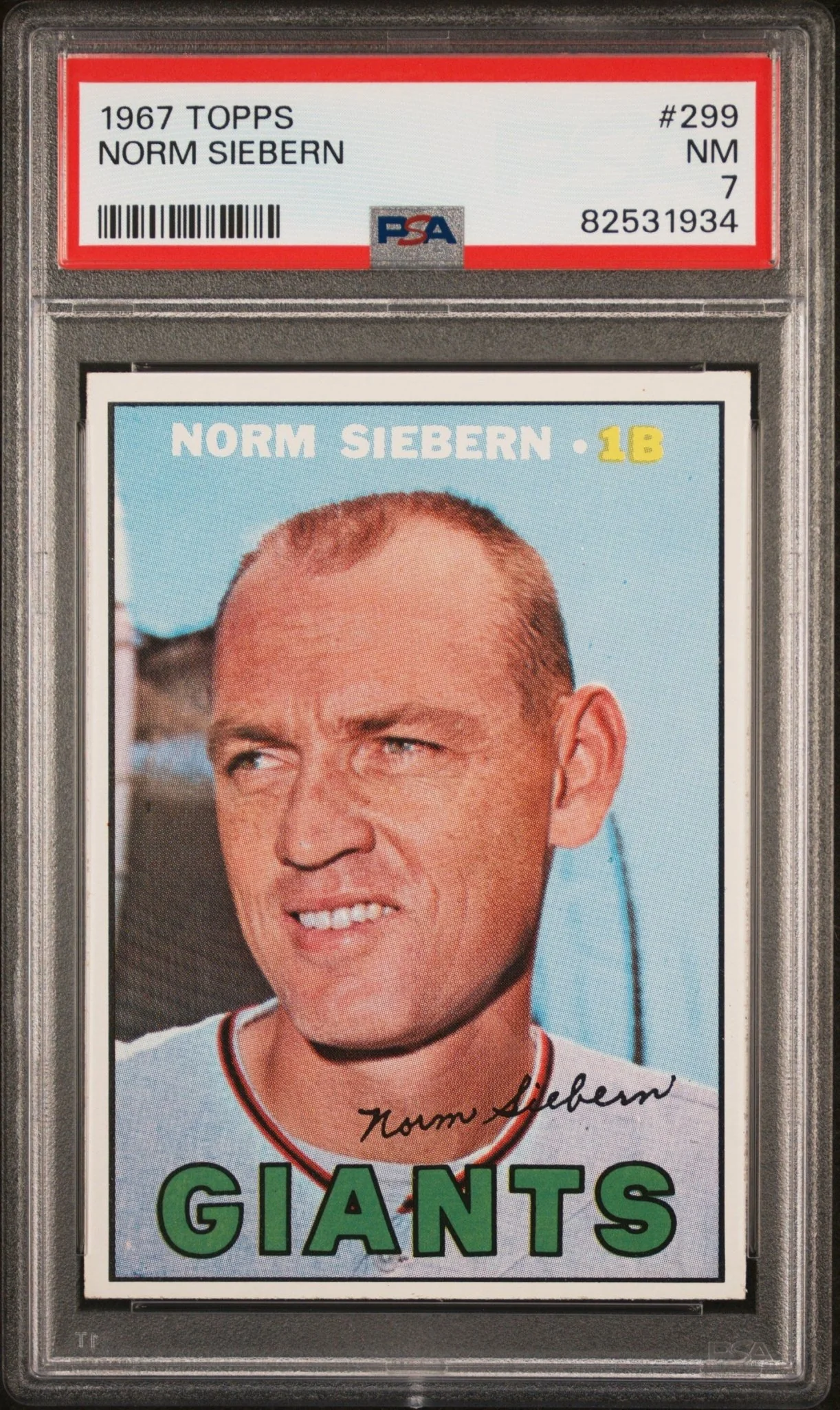 1264-norm-siebern-1967-topps-299-psa-7-1.webp Norm Siebern 1967 Topps #299 PSA 7