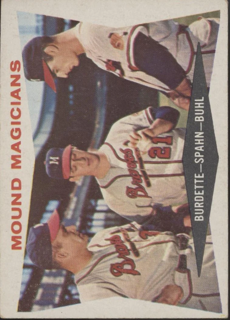 Mound Magicians 1960 Topps Burdette / Spahn / Buhl #230 VG-EX #1