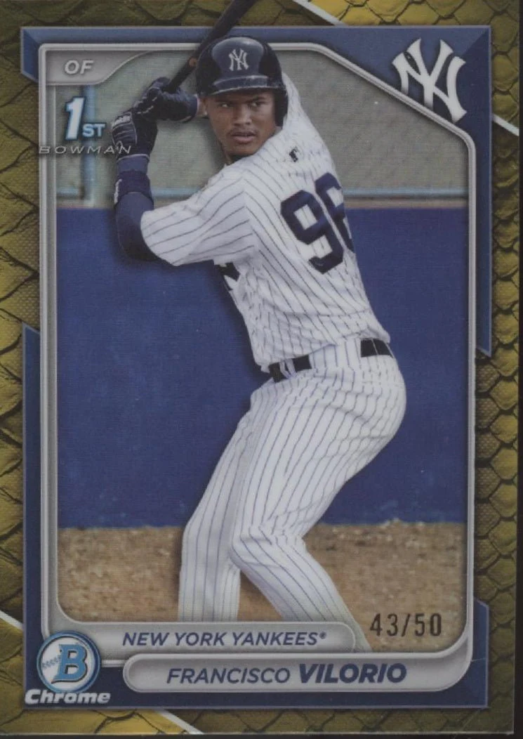 Francisco Vilorio 2024 Bowman Chrome Gold Reptilian Refractor 43/50 #BCP-169