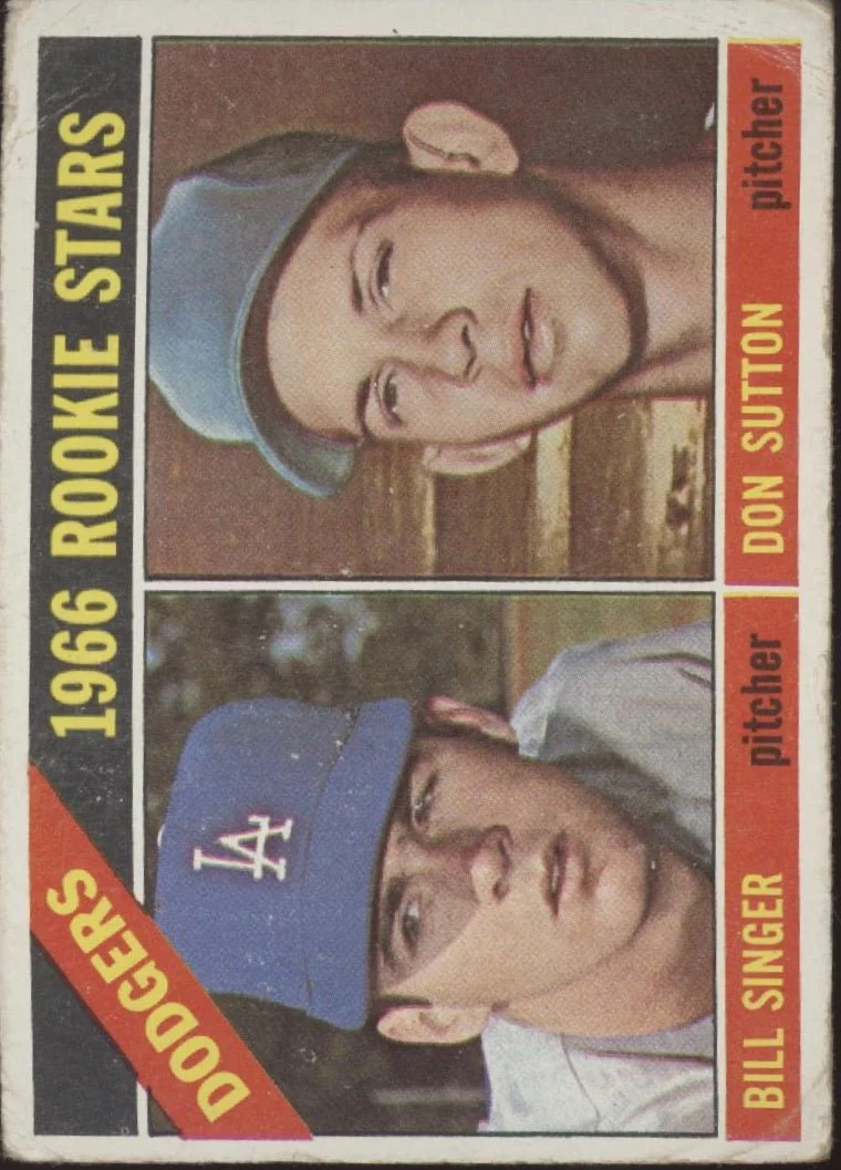 Bill Singer / Don Sutton 1966 Topps Rookie Stars RC #288 GD #1