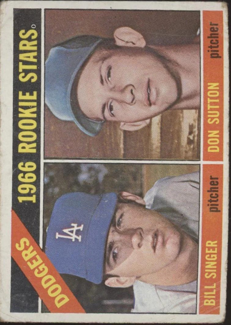Bill Singer / Don Sutton 1966 Topps Rookie Stars RC #288 GD #2