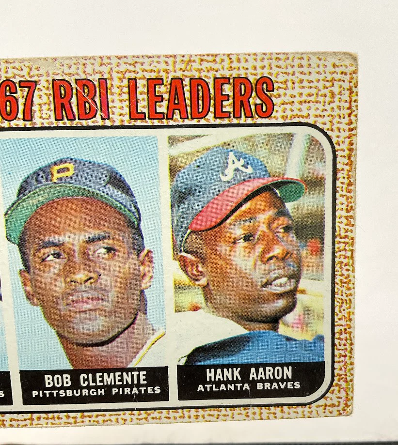 Cepeda / Clemente / Aaron 1968 Topps RBI Leaders #3 VG #2