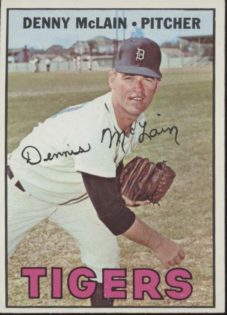 Denny McLain 1967 Topps #420 Detroit Tigers VG-EX #5