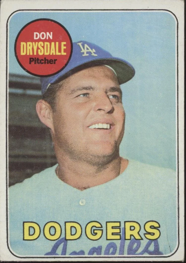 Don Drysdale 1969 Topps #400 Los Angeles Dodgers VG #1