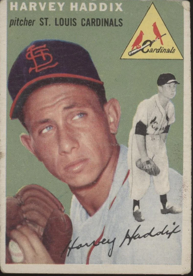 Harvey Haddix 1954 Topps #9 St. Louis Cardinals VG