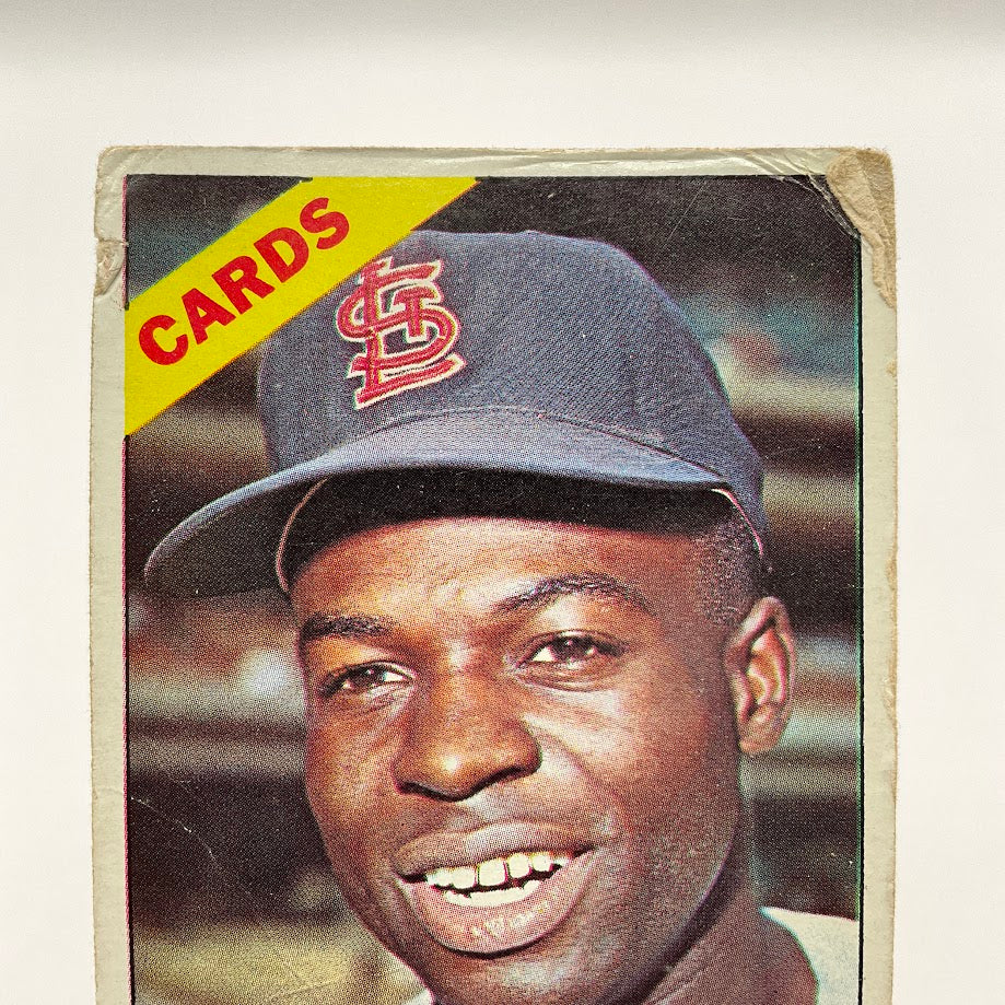 Lou Brock 1966 Topps #125 St. Louis Cardinals PR #2