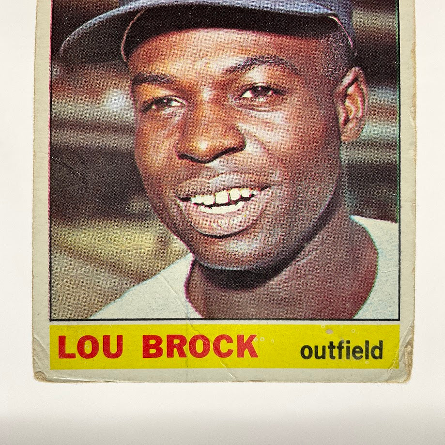 Lou Brock 1966 Topps #125 St. Louis Cardinals PR #2