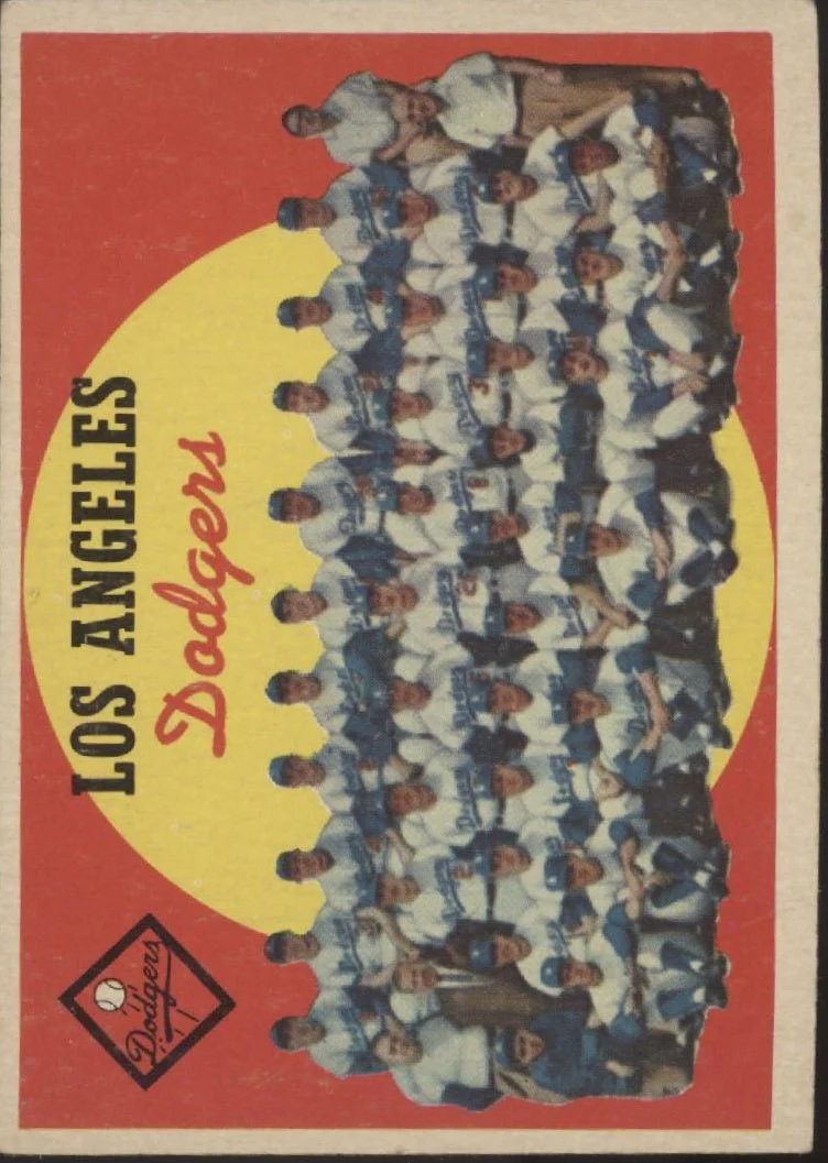 Los Angeles Dodgers 1959 Topps Checklist #457 VG-EX
