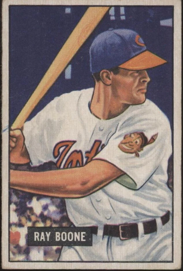 Ray Boone 1951 Bowman RC #54 Cleveland Indians VG