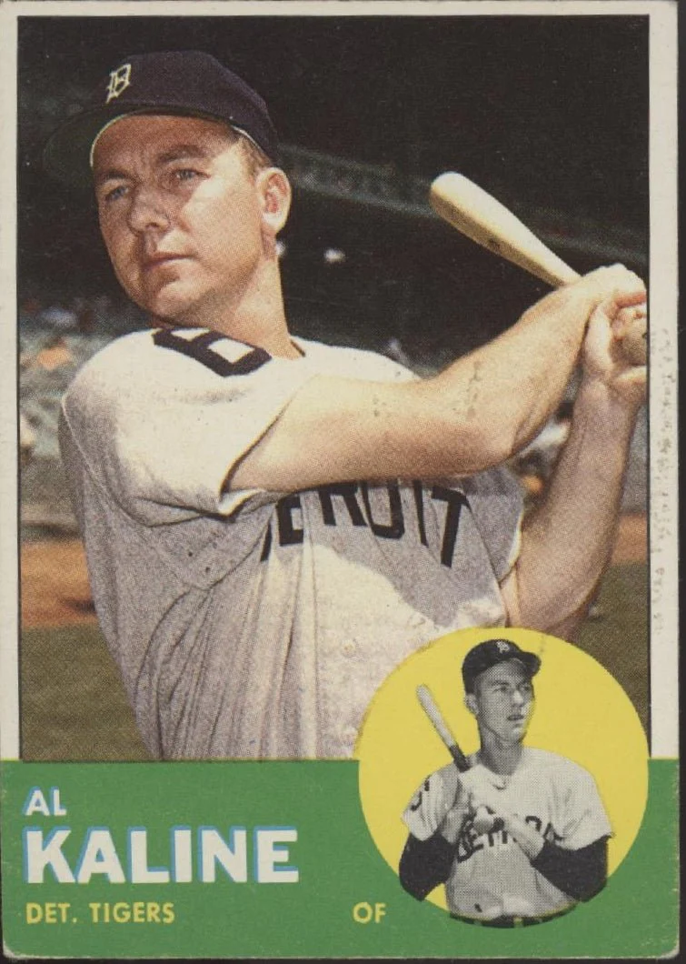 1338-al-kaline-1963-topps-25-detroit-tigers-vg-ex-1.webp Al Kaline 1963 Topps #25 Detroit Tigers VG-EX