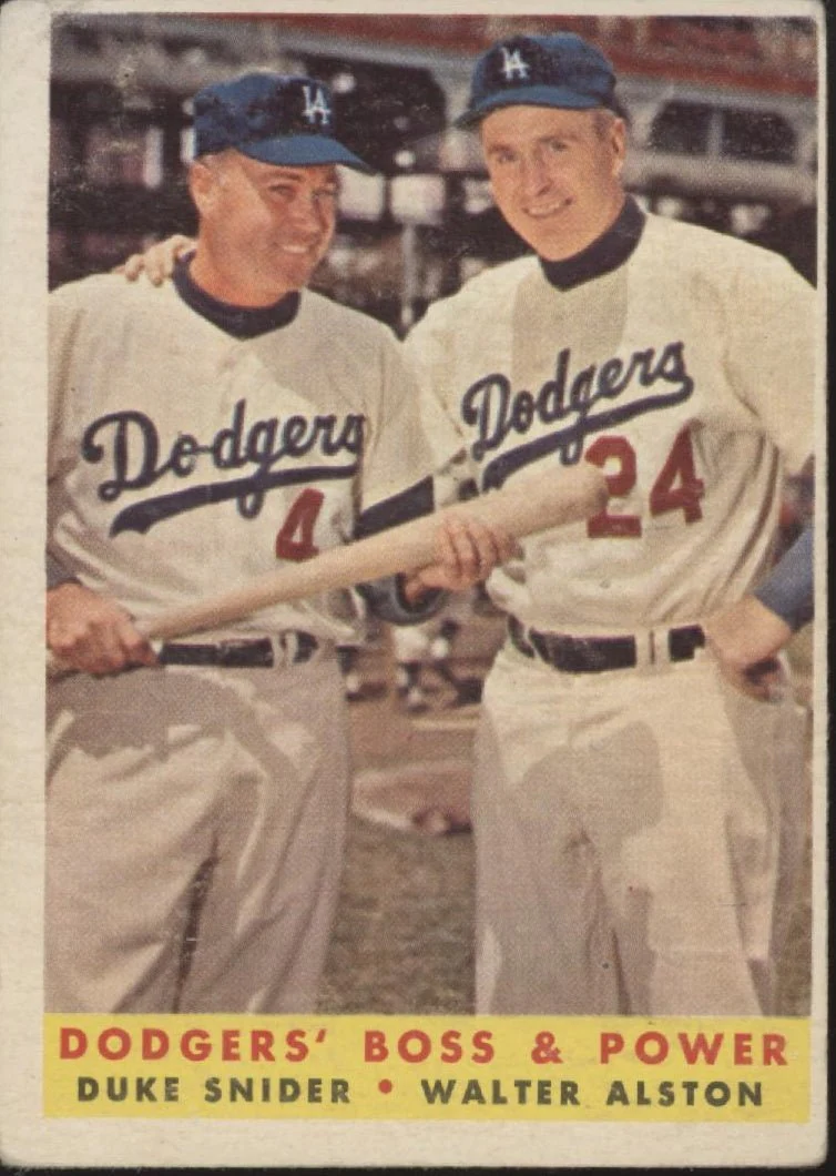 Dodgers' Boss & Power 1958 Topps Duke Snider / Walter Alston #314 GD