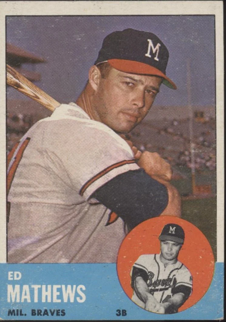 Ed Mathews 1963 Topps #275 Milwaukee Braves VG #2