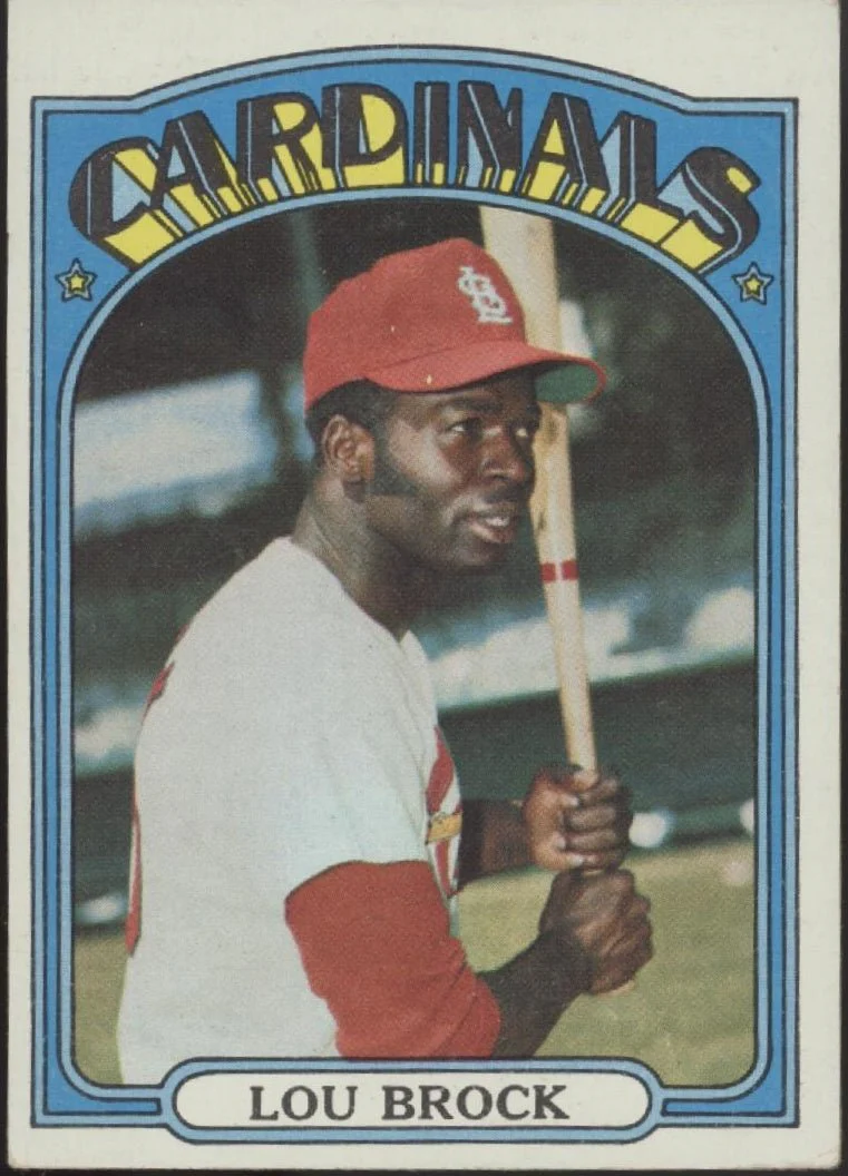 Lou Brock 1972 Topps #200 St. Louis Cardinals EX #3