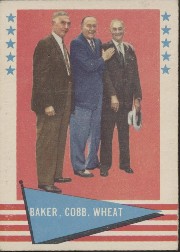 Baker / Cobb / Wheat 1961 Fleer Baseball Greats #1 VG Marked