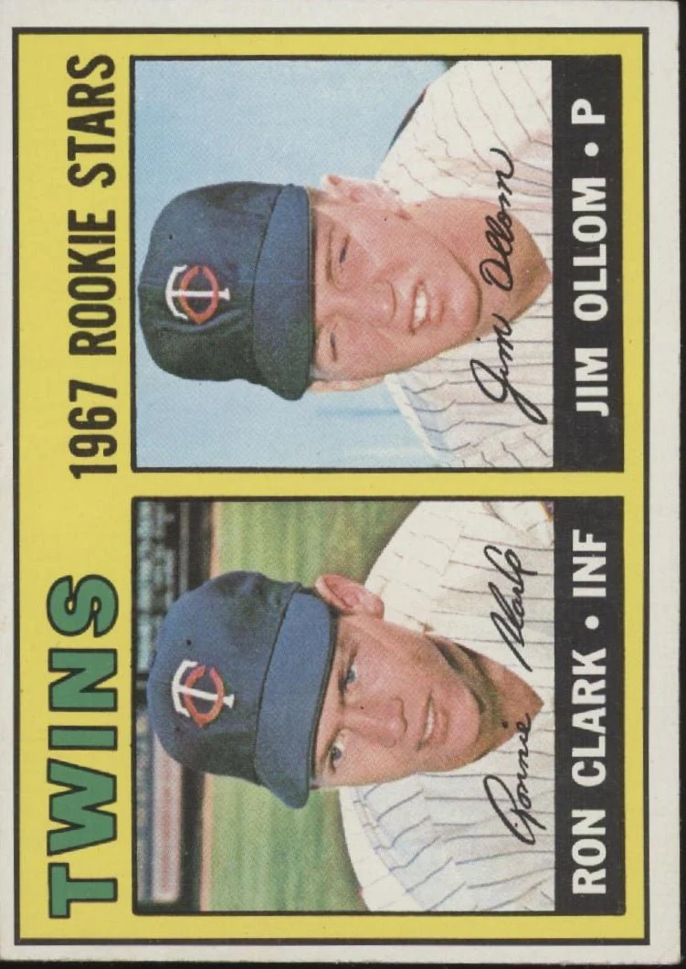Ron Clark / Jim Ollom 1967 Topps Twins Rookie Stars RC #137 EX
