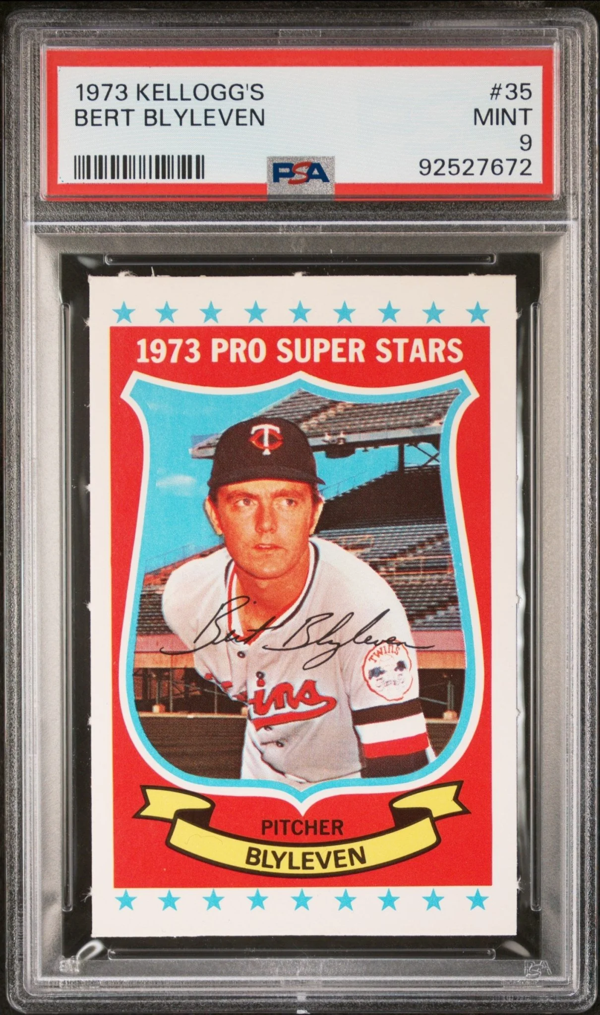 Bert Blyleven 1973 Kellogg's #35 PSA 9