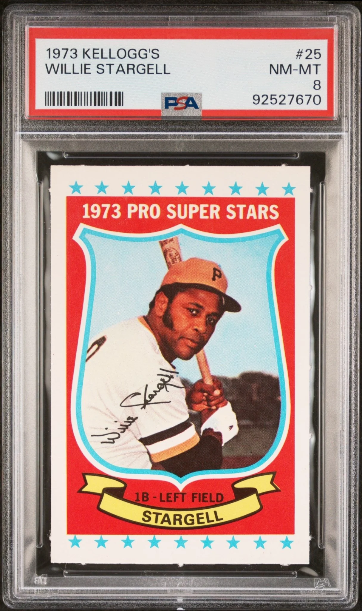 Willie Stargell 1973 Kellogg's #25 PSA 8