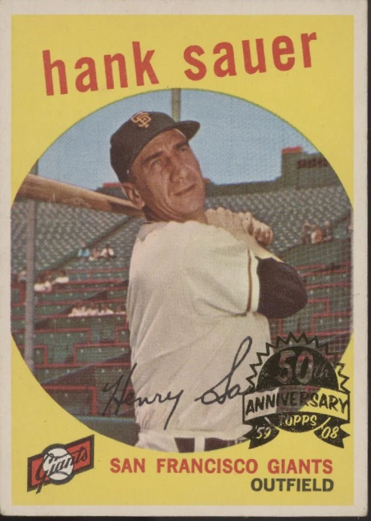 Hank Sauer 2008 Topps Heritage 50th Anniversary #404