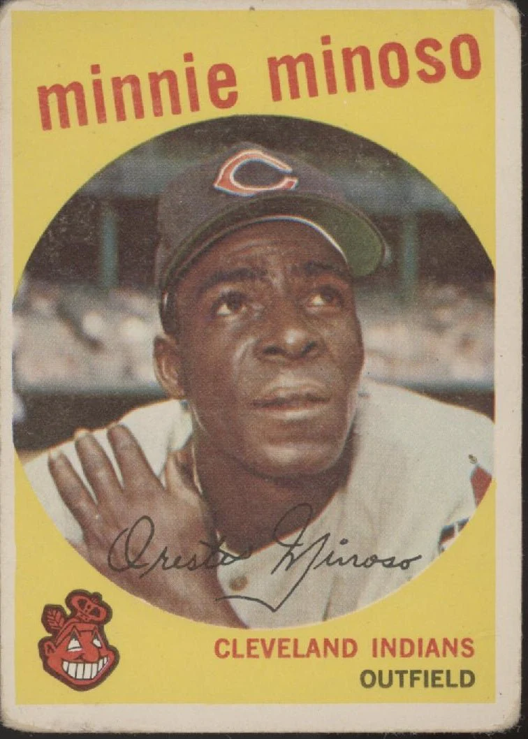 1431-minnie-minoso-1959-topps-80-cleveland-indians-pr-1.webp Minnie Minoso 1959 Topps #80 Cleveland Indians PR